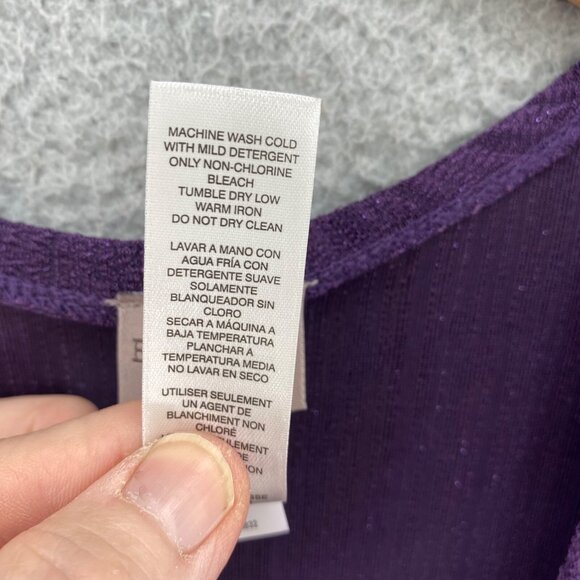 Chicos Jacket Women 3 US Extra Large Purple Easywear Princess Seam Textured Knit - Picture 7 of 10
